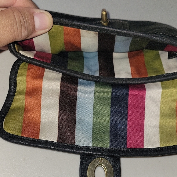 Black Leather Wristlet with Gold Accents - Picture 5 of 5